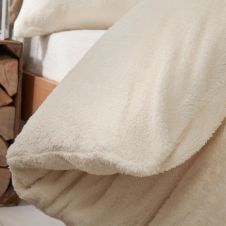 Teddy Fleece Duvet Cover Cream Ivory
