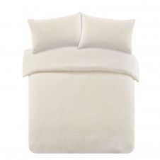 Teddy Fleece Duvet Cover Cream Ivory