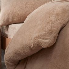 Teddy Fleece Duvet Cover Latte beige