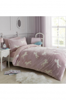 Teddy Glow In Dark Unicorn Duvet Set