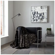 Throw Metallic Cube Black/gold