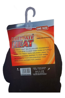 Ultimate Heat Thermal Insulated Black Balaclava