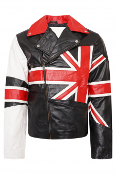 Union Jack British Flag Leather Jacket