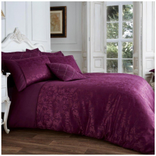 Vincenza Jacquard Duvet Set Aubergine
