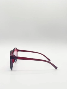 Vintage Style Oversized Sunglasses with Ombre Lenses in Multi