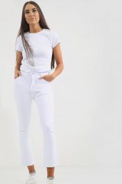 White Ladies High Waisted Jeans