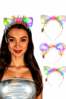 Wickedfun 12pc Assorted Design Light Up Headband