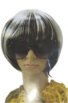 Wickedfun 2 Tone Black White Bob Wig