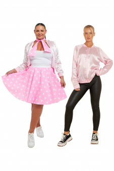 Wickedfun Adult 50s Pink Satin Jacket