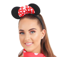 Wickedfun Headband Mouse Ears With Red Bow