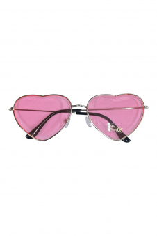 Wickedfun Heart Lens Glasses Pink