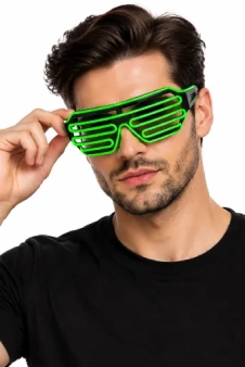 Wickedfun Neon LED Glasses – Flashing Light Up Party Eyewear