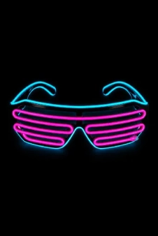 Wickedfun Neon LED Glasses – Flashing Light Up Party Eyewear