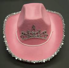 Wickedfun Pink Cowboy Hat with Sequin Trim