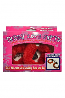 Wickedfun Red Furry Handcuffs
