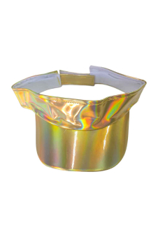 Wickedfun Shiny Gold Visor Hat
