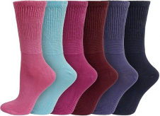 Women Assorted Bamboo Diabetic Extra Wide Lightweight Socks (PACK OF 3)