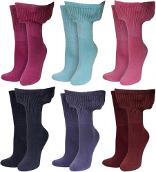 Women Assorted Bamboo Diabetic Extra Wide Lightweight Socks (PACK OF 3)