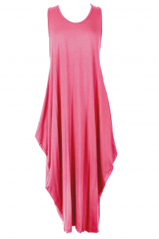 Women Cerise Plus Size Parachute Tulip Dress