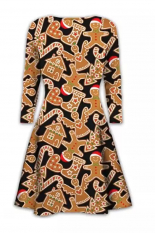 Women Ginger Design Christmas Winter Party Dress