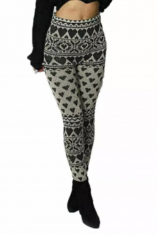 Women Grey Heart Union Jack Legging & Cycling Short