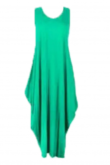 Women Jade Green Plus Size Parachute Tulip Dress