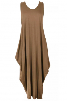 Women Mocha Plus Size Parachute Tulip Dress