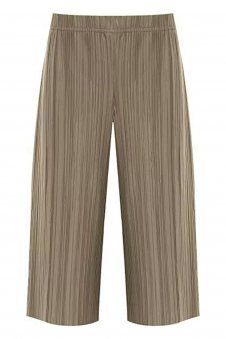 Women Mocha Plus Size Pleated Elasticated Culottes