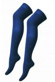 Women Navy High Over Knee Socks