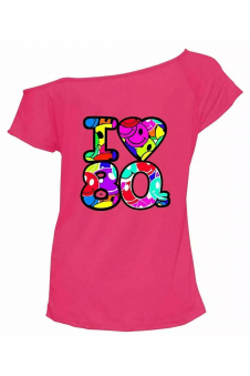 Women Pink 80s Retro Hen Party T-Shirt Top