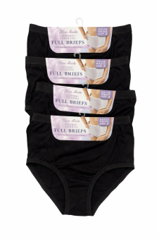 Active Star Women’s Black Full Briefs – Comfortable Cotton-Rich (Pack of 3 pcs)