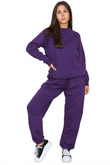 Plus Size Loungewear 2 Pieces Set Sweatshirt Top and Jog Bottom UK Plus Size 16 to28 purple