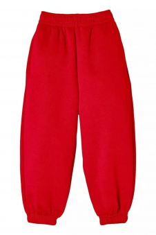 Womens Red Fleece Warm Joggers Tracksuit Pants