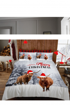 Xmas Duvet Set Winter Highland Cow( Three Sizes)