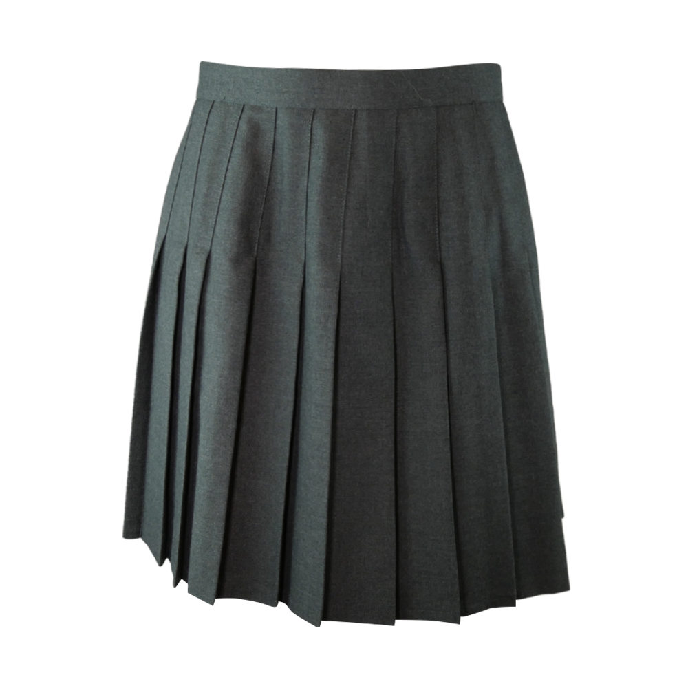 Top Stitched Pleated Skirt