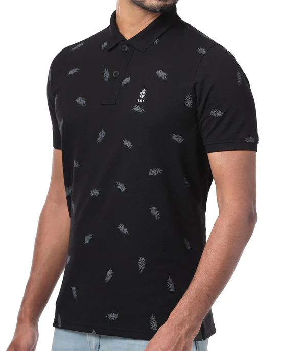Tropical Inspired Printed Mens Short Sleeved Polo Shirt | Art of Summer