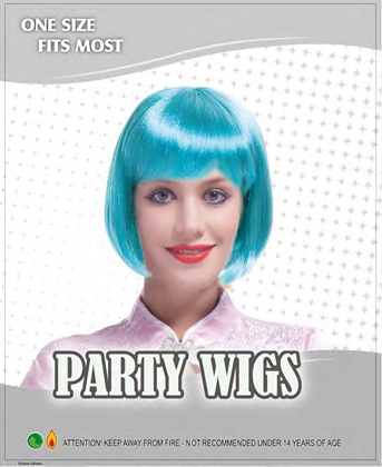 Wickedfun Turquoise Bob Wig