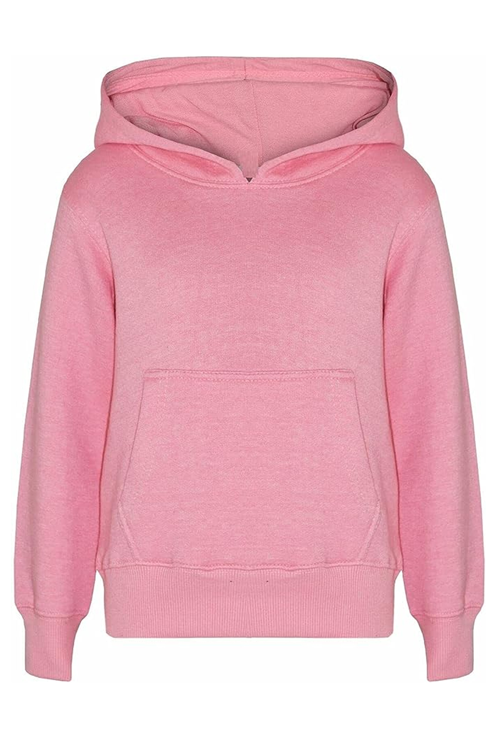 Unisex Girls Boys Hooded Sweat Shirt Tops Plain Hooded Jumpers UK Size 5 to 13 Years Baby Pink