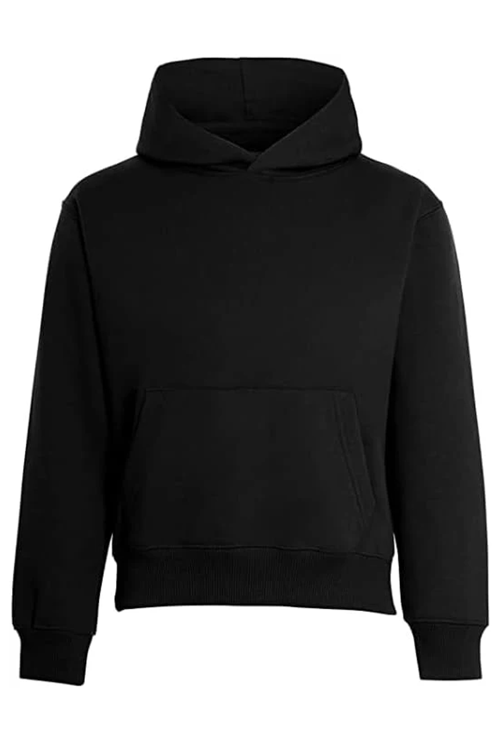 Unisex Girls Boys Hooded Sweat Shirt Tops Plain Hooded Jumpers UK Size 5 to 13 Years black