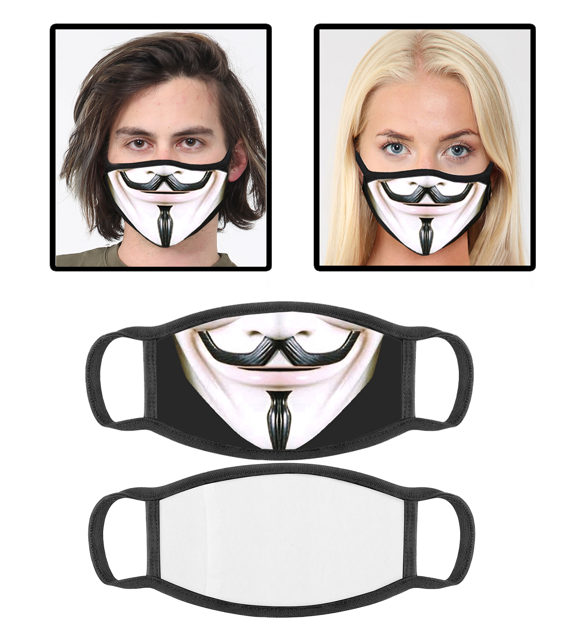 Vendetta Printed Cotton Face Covering With Filter Pocket