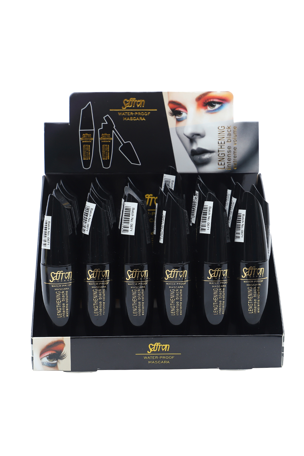 Water-Proof Intense Black Lengthening Extra Volume MASCARA  - Pack of 24 Pcs (Price Per Piece) 