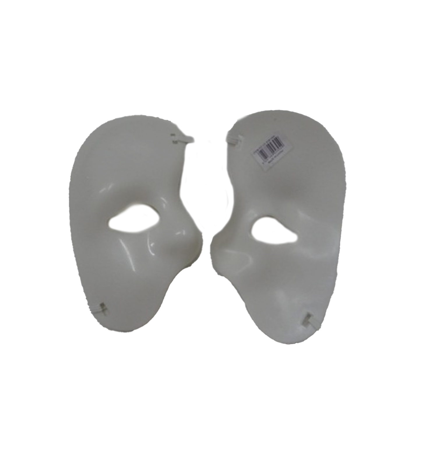 White Half Face Masquerade Mask (Pack of 12)