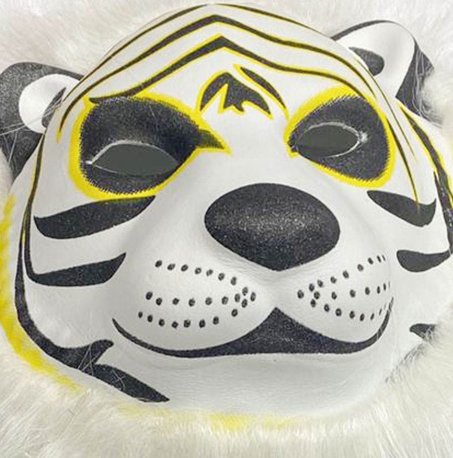 White Tiger Face Mask