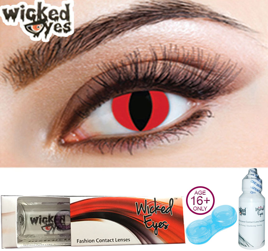Wicked Eyes Red Cat (Predator) Fashion Lense