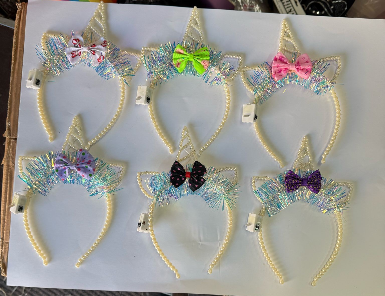 Wickedfun 12pc Assorted Beaded Light Up Headband