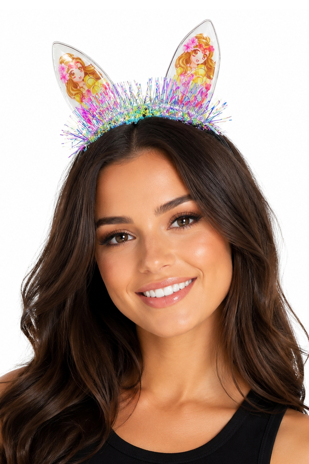 Wickedfun 12pc Assorted Fur Light Up Bunny Ears