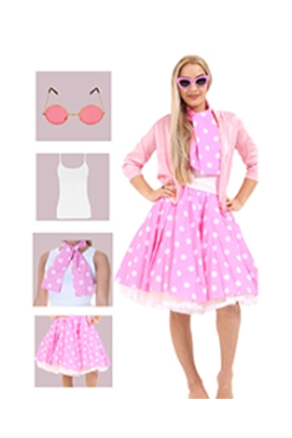 Wickedfun 50s 5pc Musical Pink Set