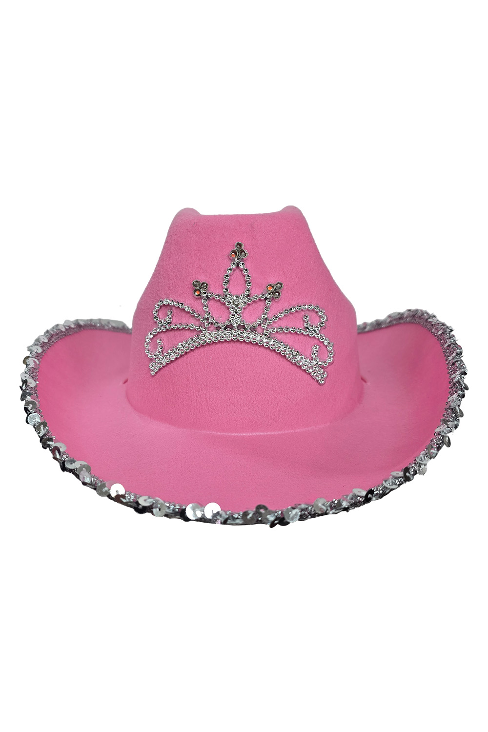 Wickedfun Adult Light Up Pink Cowboy Hat With Glitter Trim