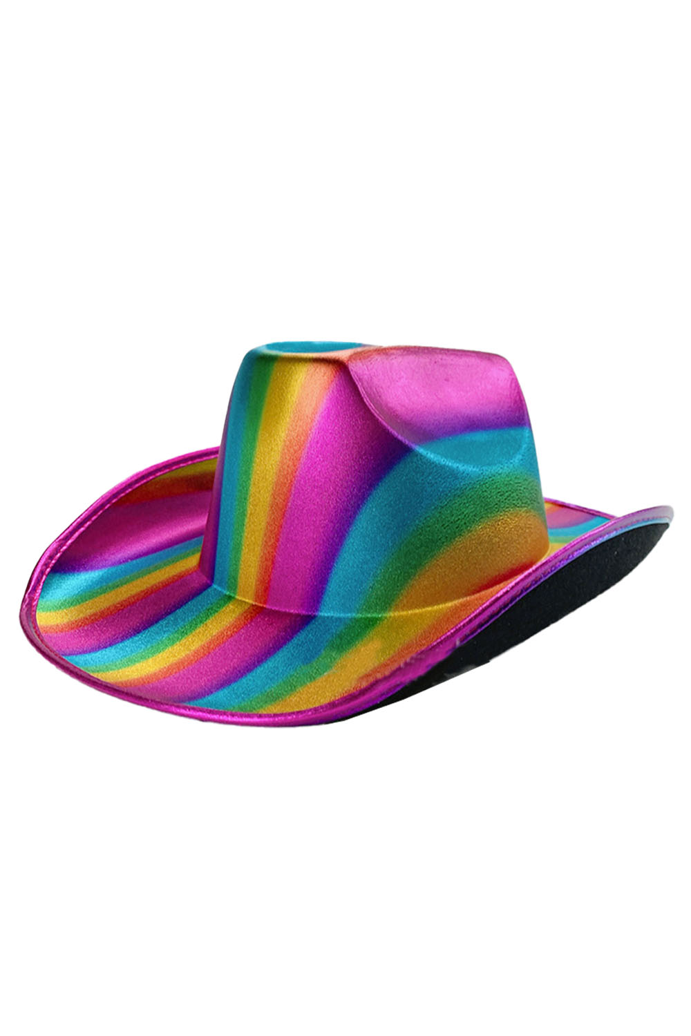 Wickedfun Adult Rainbow Shiny Cowboy Hat