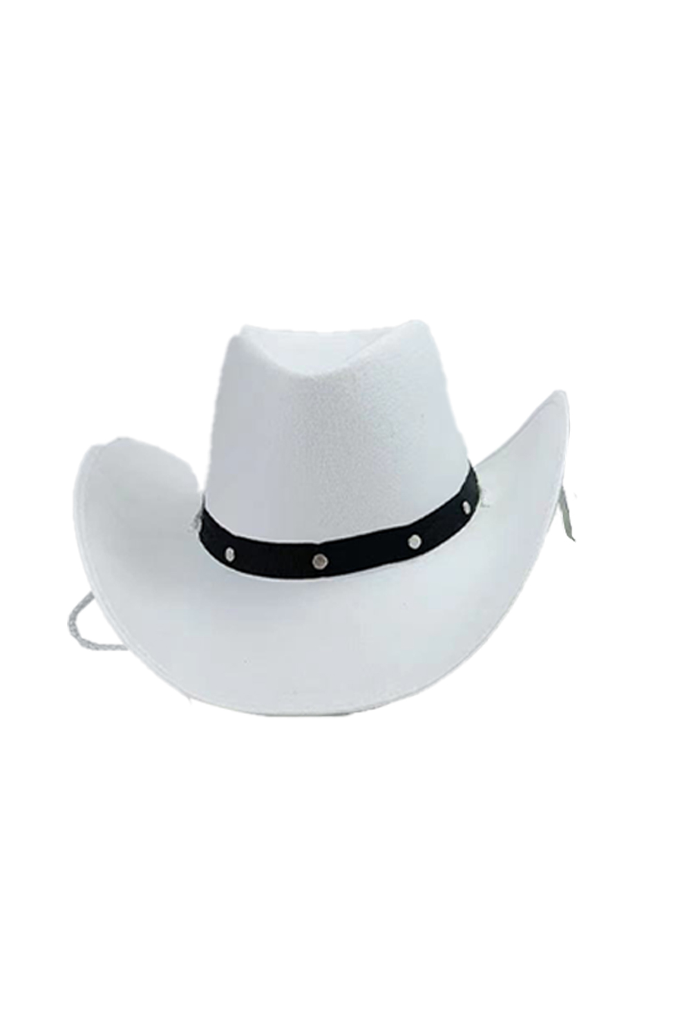 Wickedfun Adult White Felt Studded Cowboy Hat